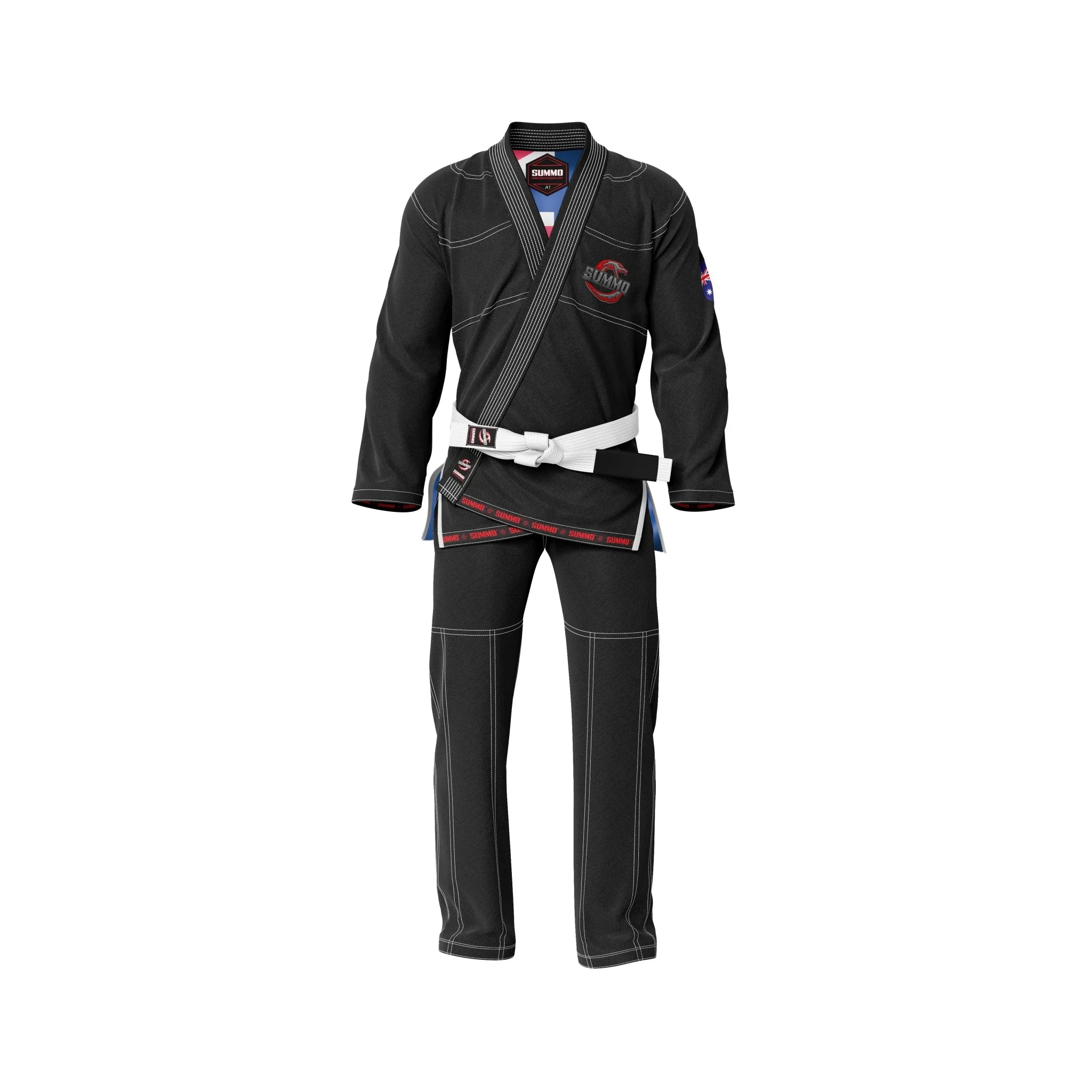 Australian Black Sublimation Brazilian Jiu Jitsu GI (BJJ GI) - Image 2