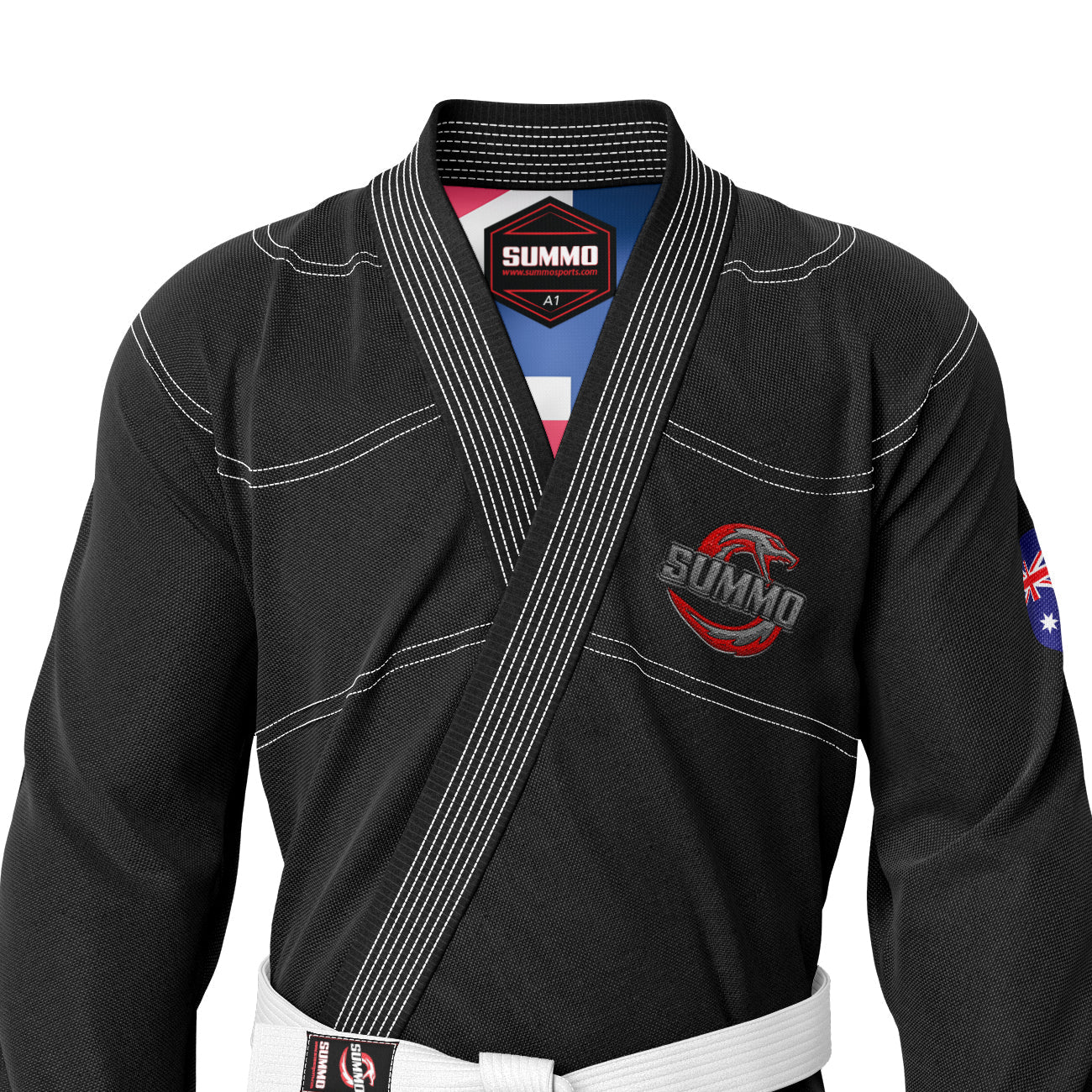 Australian Black Sublimation Brazilian Jiu Jitsu GI (BJJ GI) - Image 9