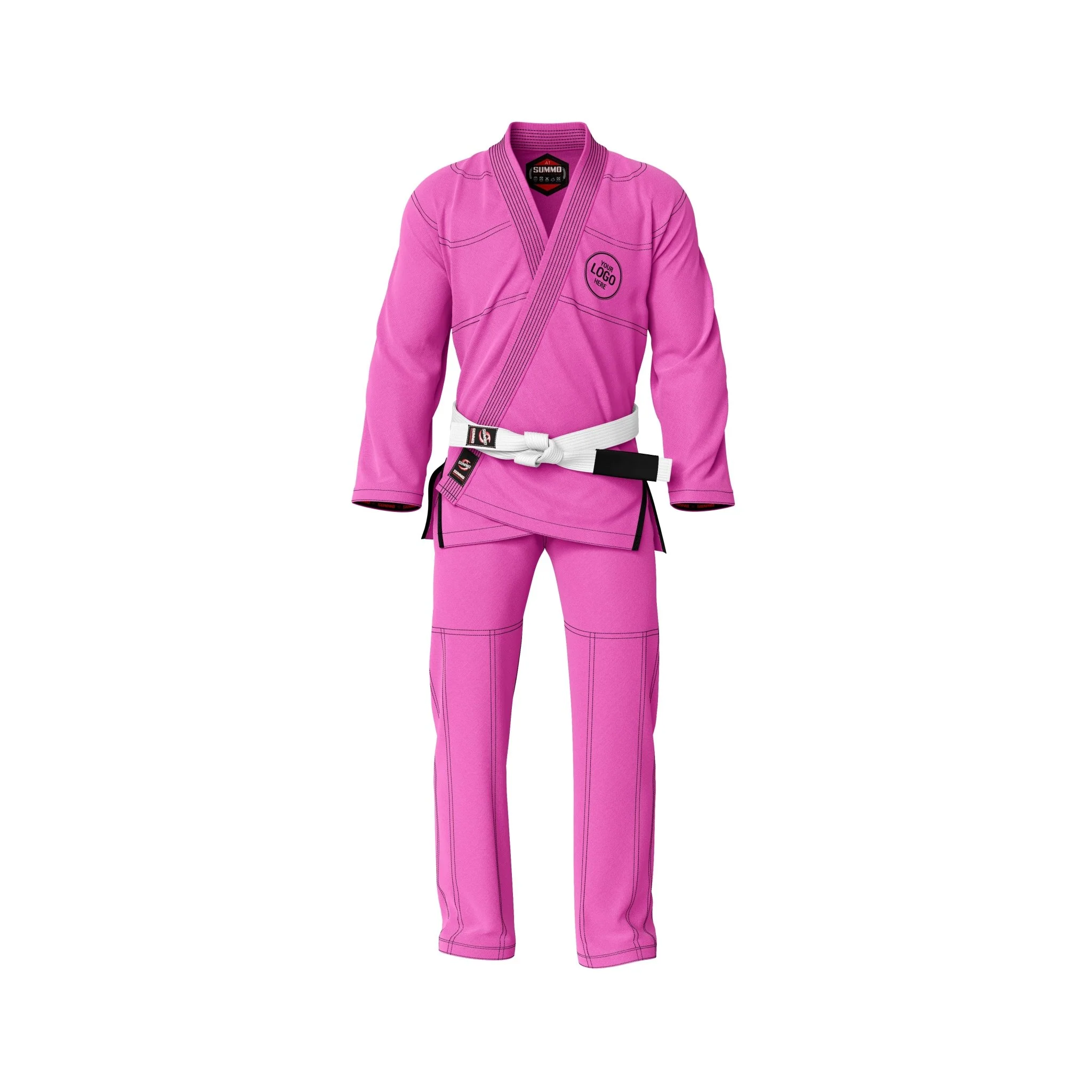 Custom Name/Logo Pink Brazilian Jiu Jitsu Gi (BJJ GI) - Image 2