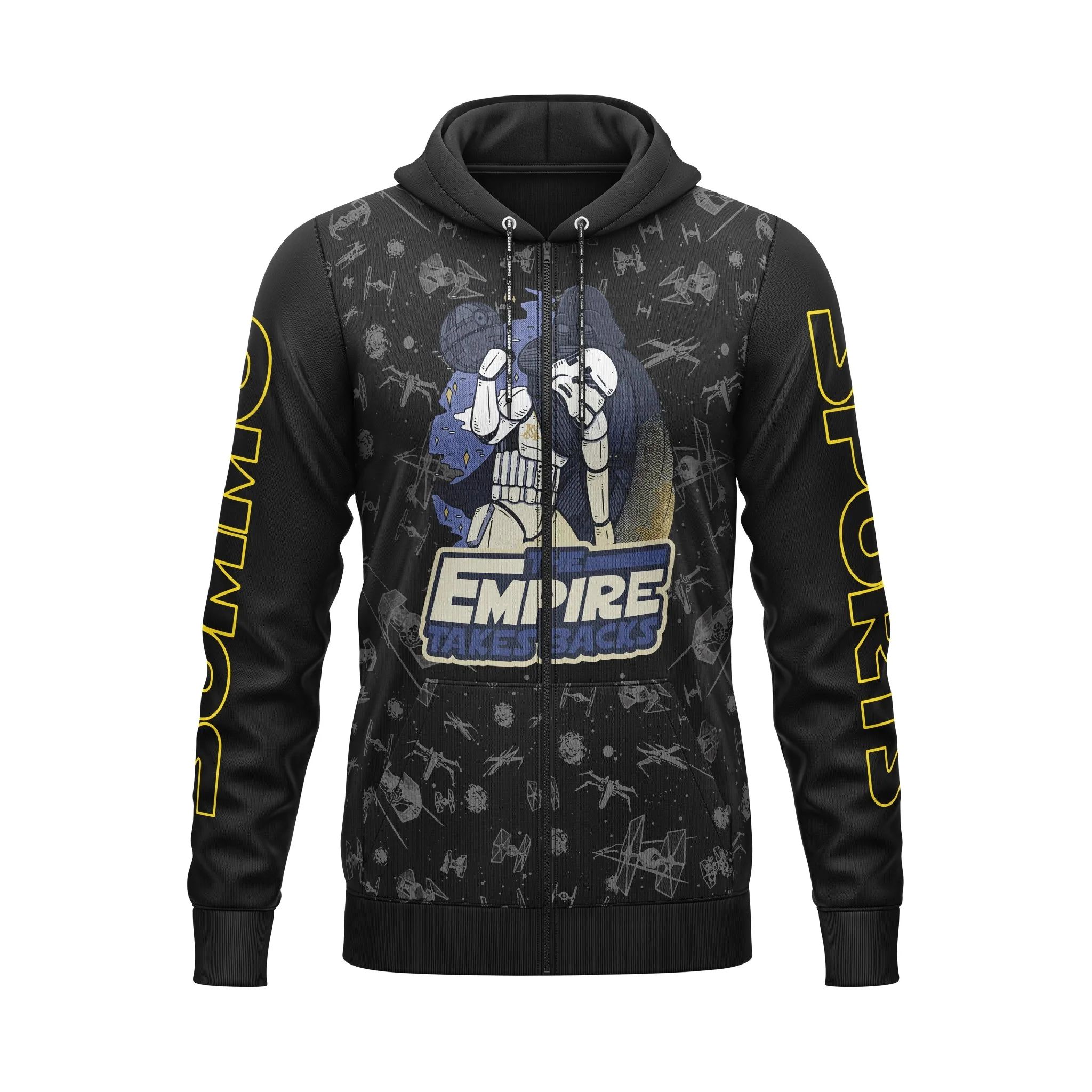 Galactic Grapplers Full-Print Zipper Hoodie For Men/Women
