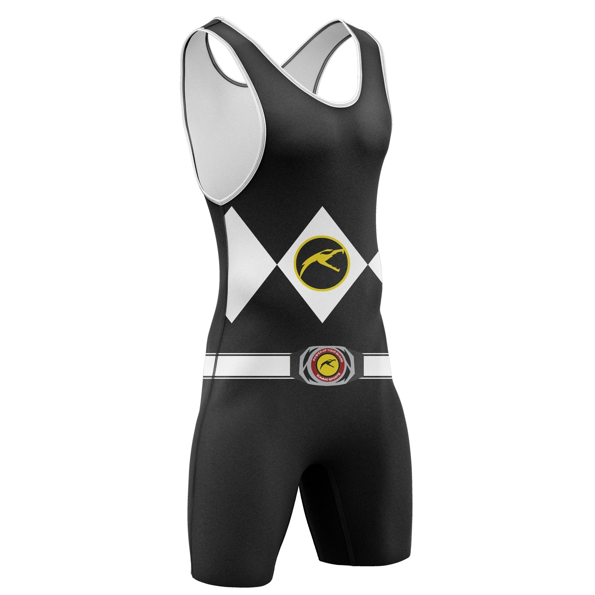Mighty Morphin Grappler - Black Premium Singlet - Image 2