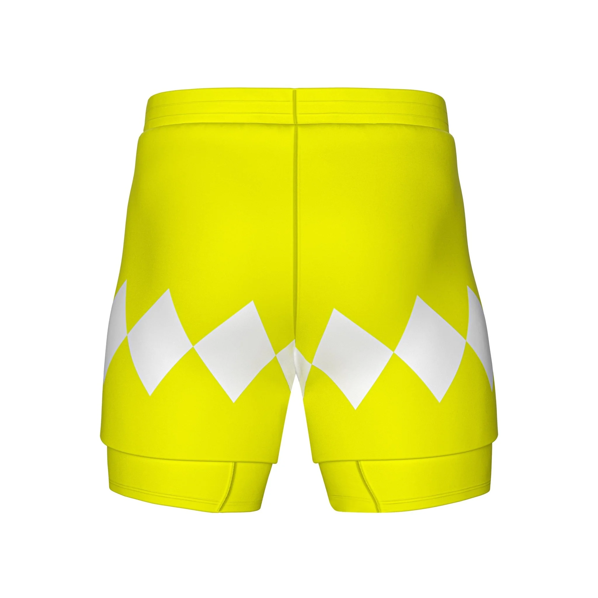 Mighty Morphin Grappler - Yellow 2 In One Training Shorts - Image 4
