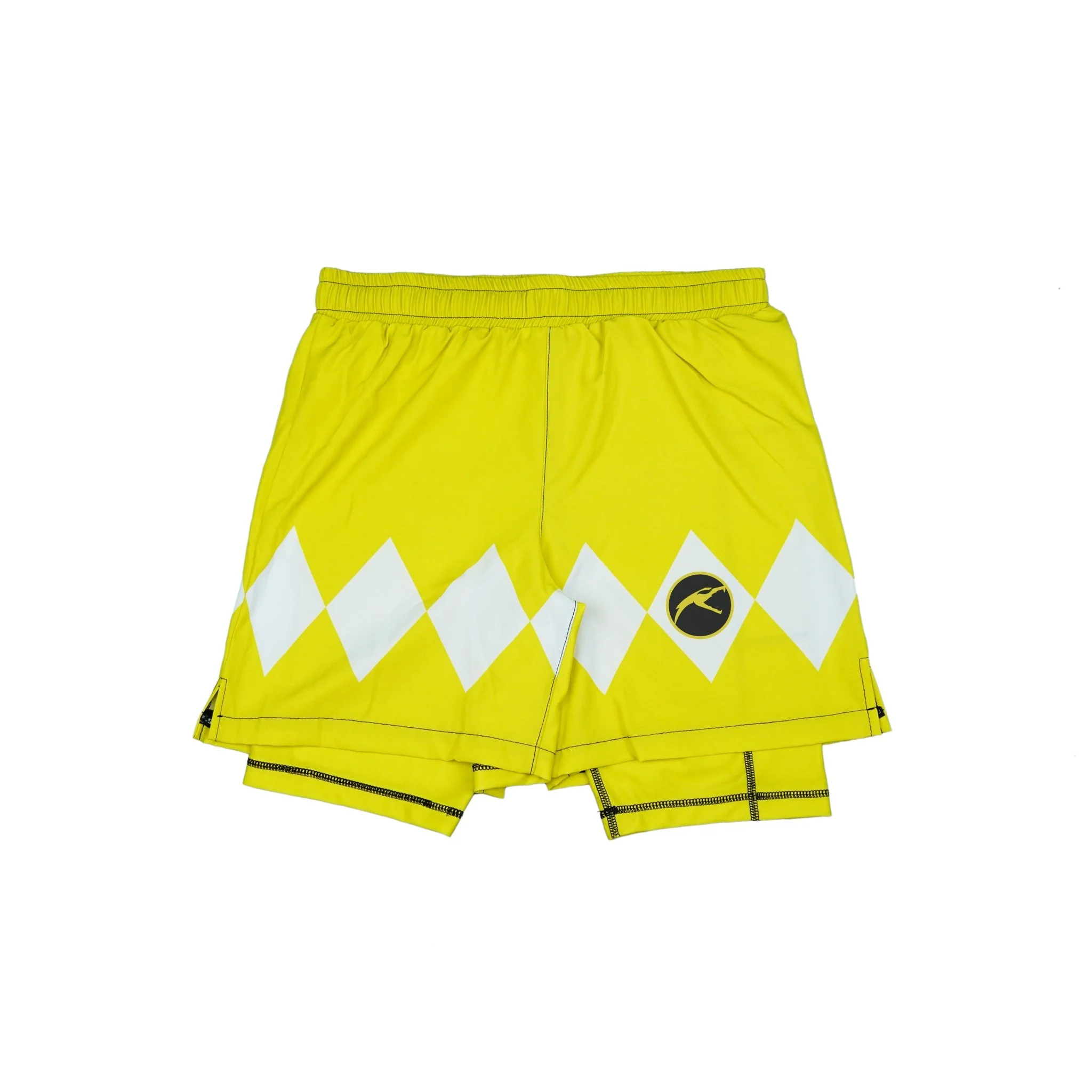 Mighty Morphin Grappler - Yellow 2 In One Training Shorts - Image 5