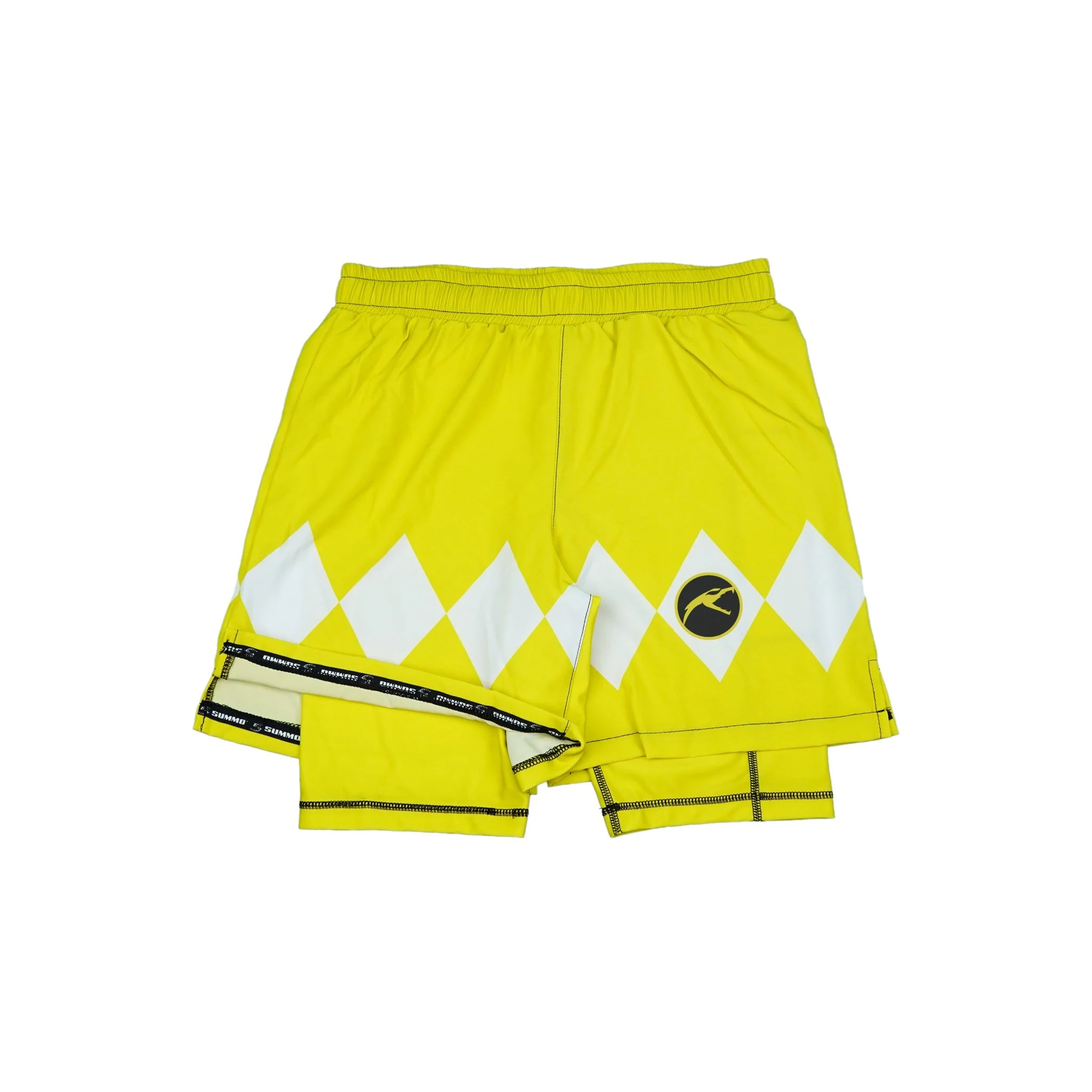 Mighty Morphin Grappler - Yellow 2 In One Training Shorts - Image 6