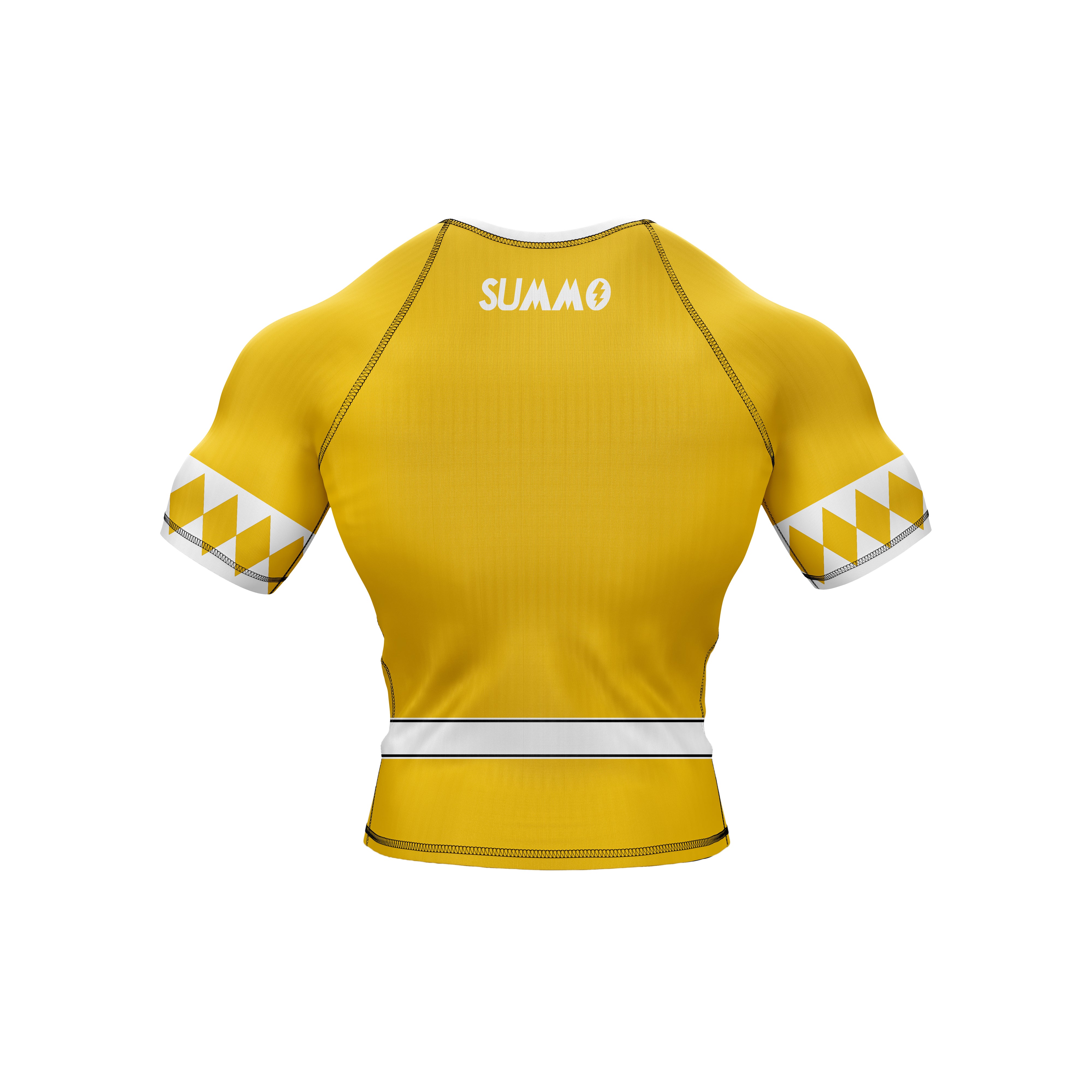 Mighty Morphin Grappler – Yellow Premium Rash Guard For Men/Women - Image 6
