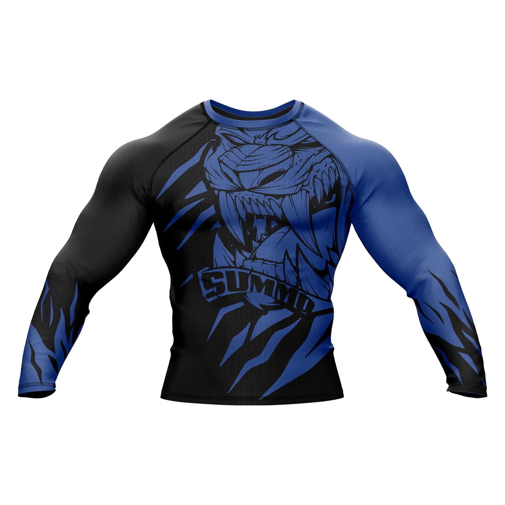 Predator Ranked Blue Premium Bjj Rash Guard For Men/Women
