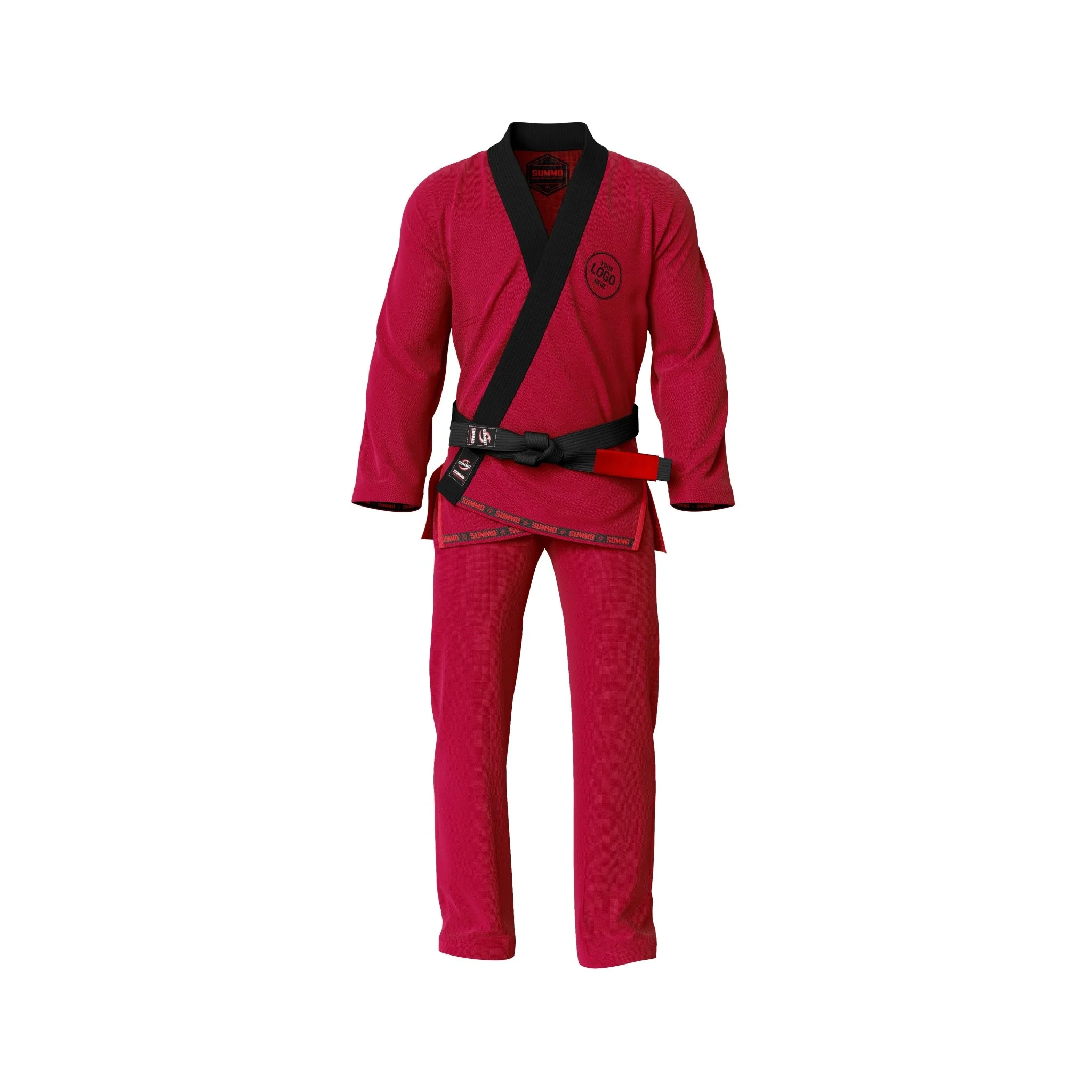 Premium Custom Burgundy Brazilian Jiu Jitsu Gi (BJJ GI) - Image 2
