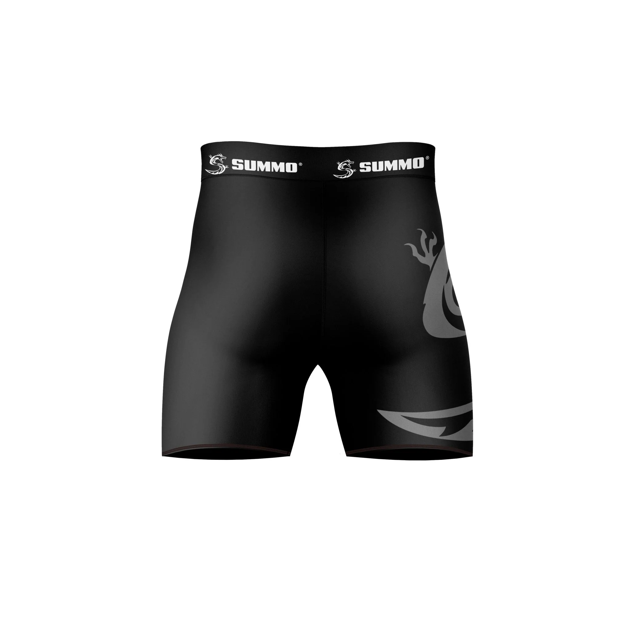 Summo Basic Black Vale Tudo/Compression Shorts for Men/Women - Image 3