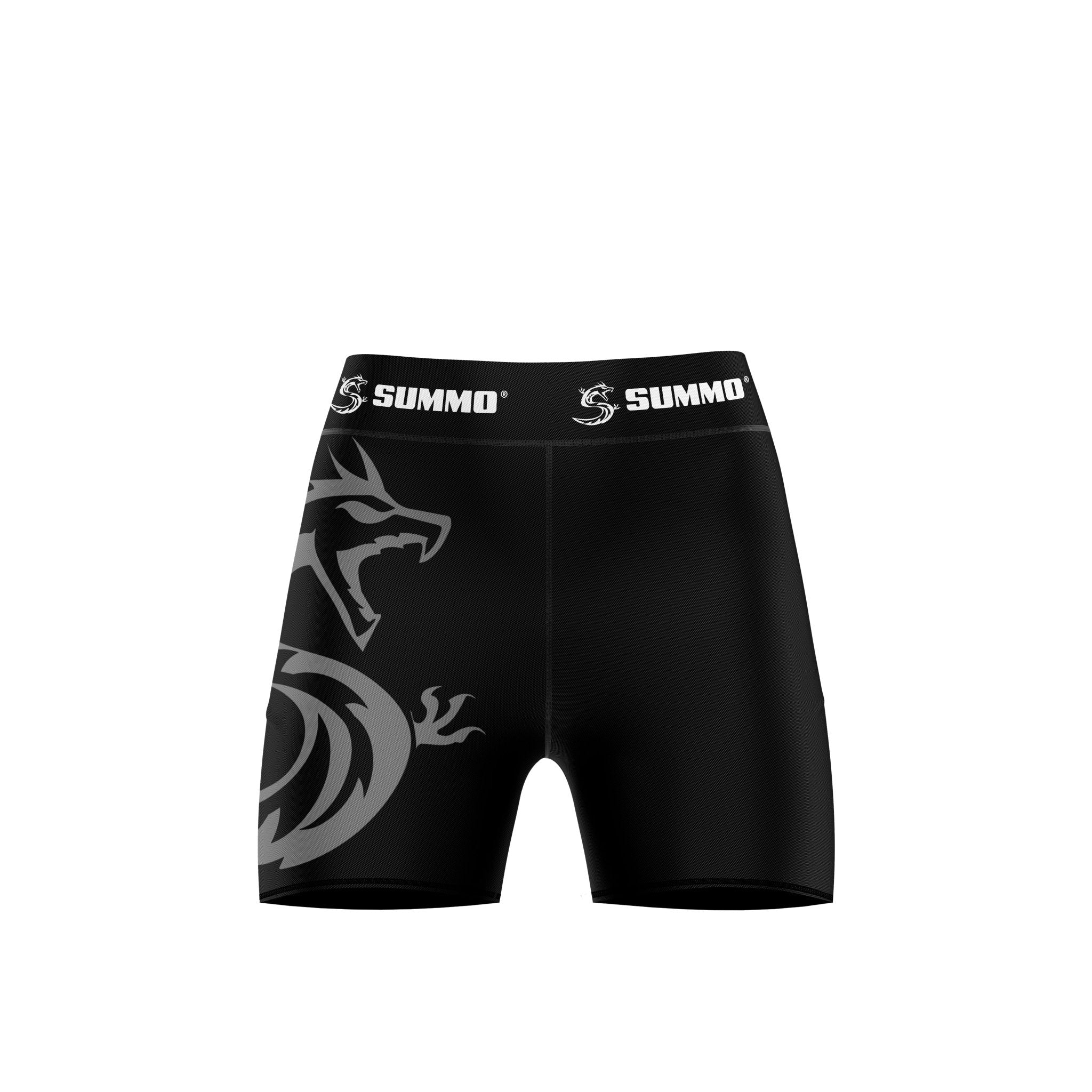 Summo Basic Black Vale Tudo/Compression Shorts for Men/Women - Image 4