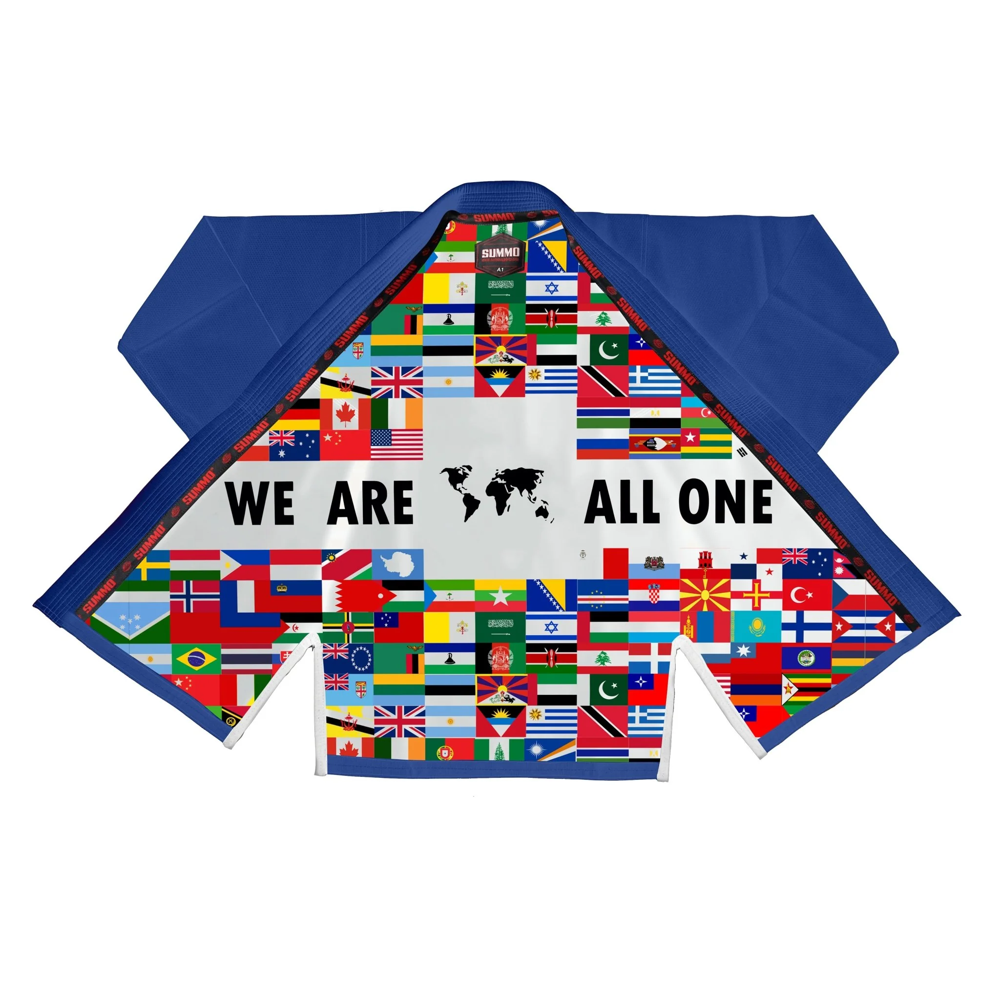 We Are All One Blue Sublimation Brazilian Jiu Jitsu GI (BJJ GI)